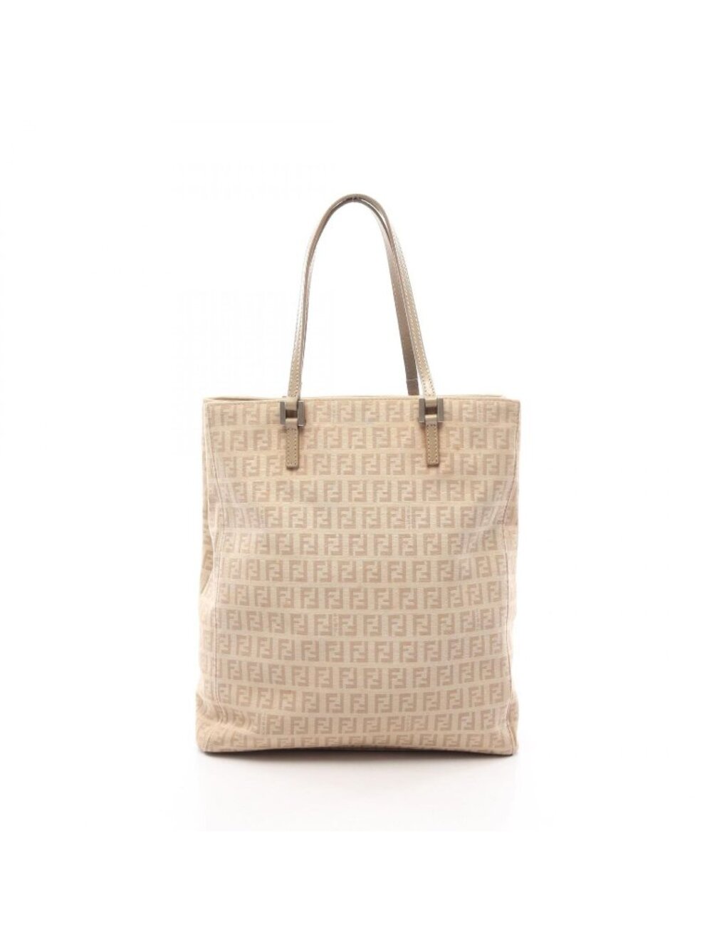 Fendi Tote Bag Zucchino Canvas Leather